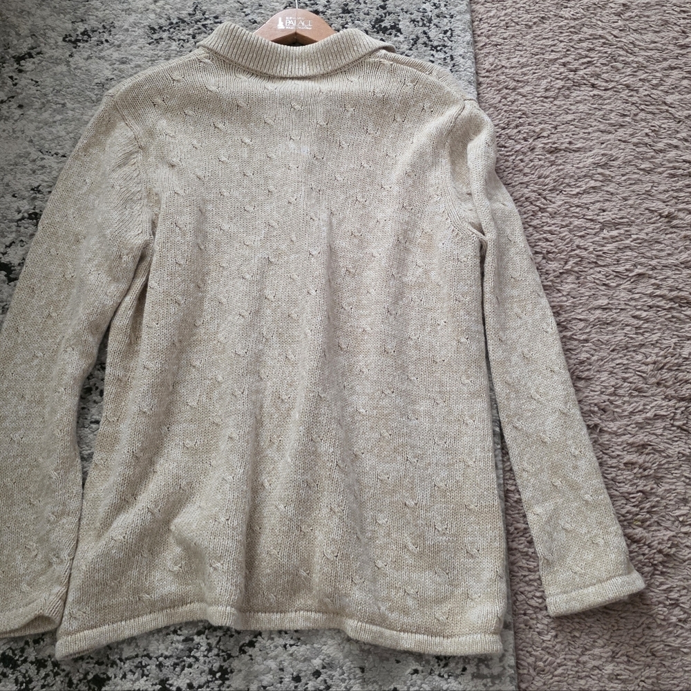 Vintage Designers Originals Studio Knit Collar Zip Cardigan Sweater Womens L - Picture 8 of 8